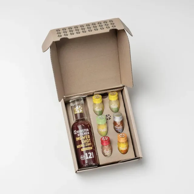 Klosterkitchen GESCHENKBOX WINTER Ingwer Shots 18 Portionen Bio