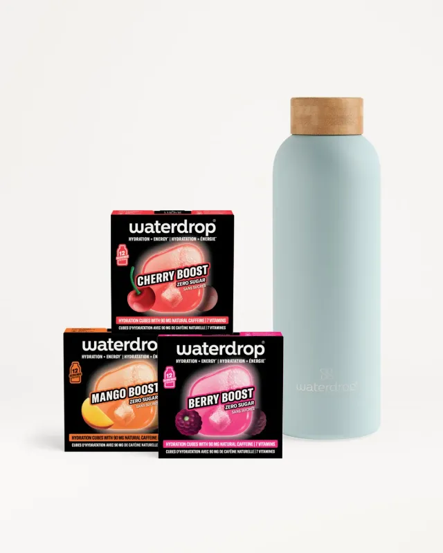 Waterdrop Ultimate Energy Starter Set Thermo Steel Edelstahlflasche