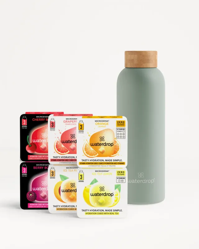 Waterdrop Starter Set Thermo Steel Trinkflaschen-Set Edelstahl