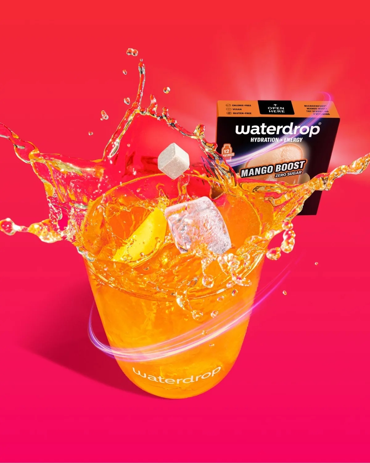 Waterdrop MANGO BOOST Microdrink 12er-Pack mit Guayusa