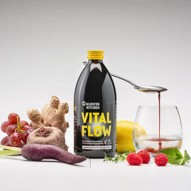 Klosterkitchen VITAL FLOW Mikronährstoffkonzentrat 3x 500 ml vegan