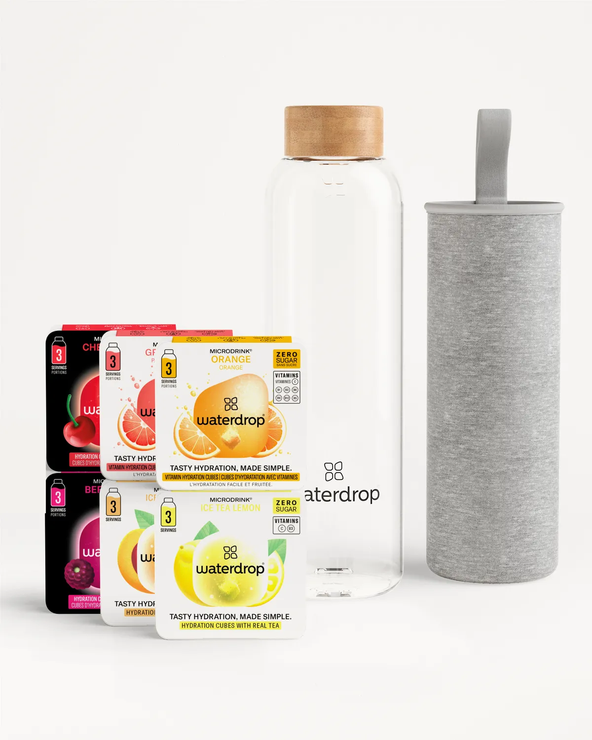 Waterdrop Starter Set Glass Trinkflasche