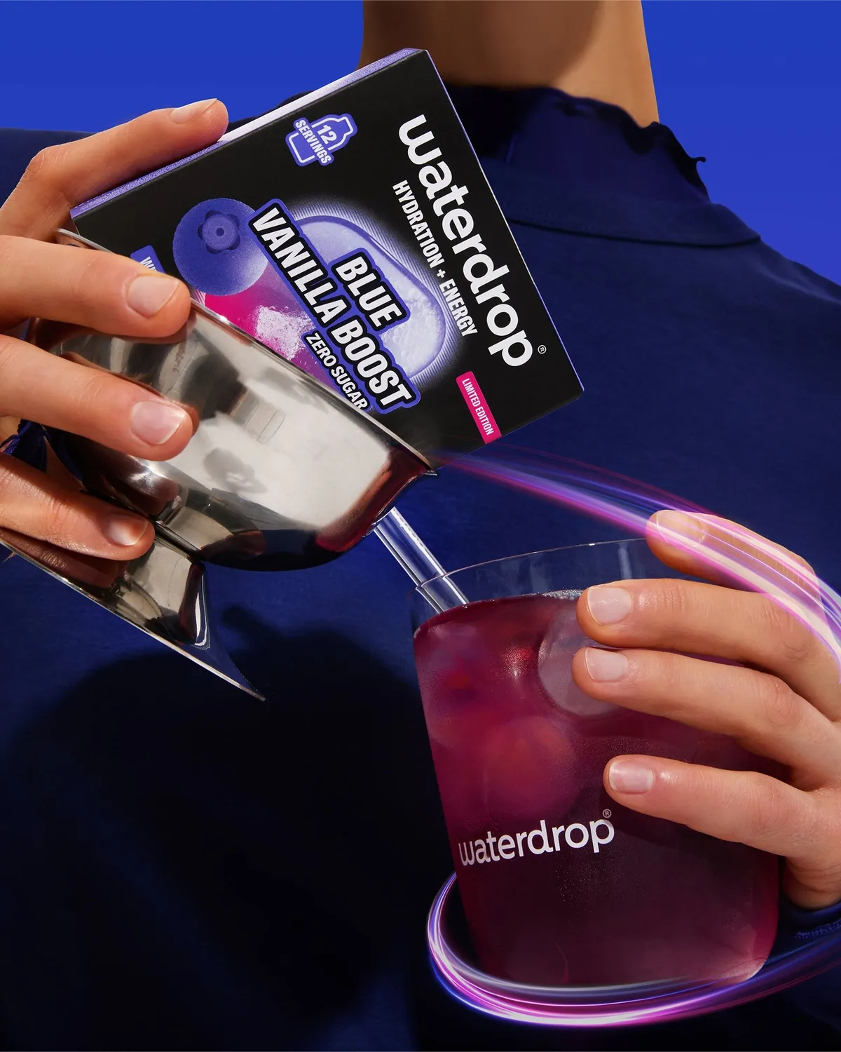 Waterdrop Blue Vanilla Boost Microdrink Energydrink 12er