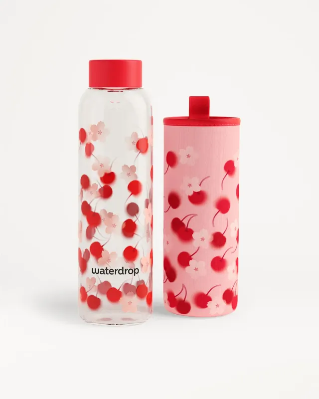 Waterdrop Sauerkirsche Glass Bottle Glasflasche Limited Edition