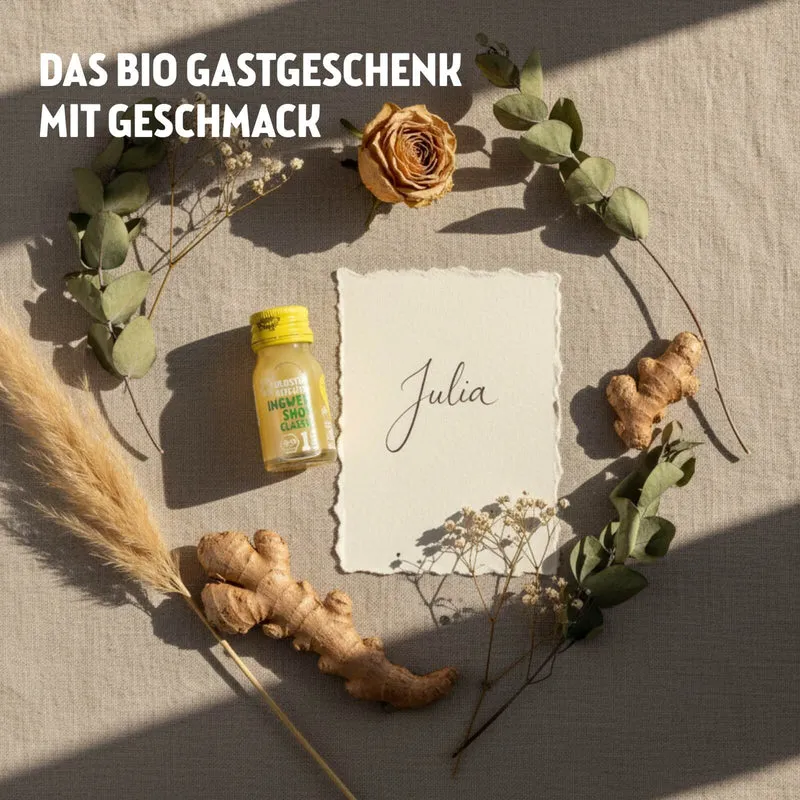 Klosterkitchen Bio Ingwer Shot Set Gastgeschenk Hochzeit 7x30ml