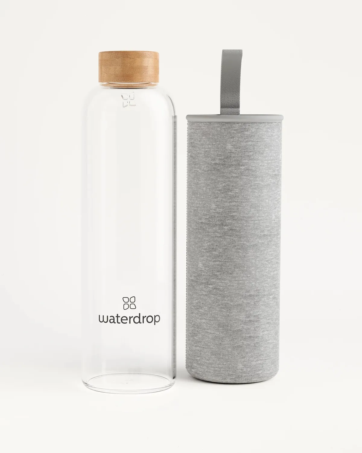 Waterdrop Clear Glass Trinkflasche Borosilikatglas