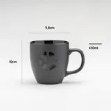 Klosterkitchen TASSE SCHWARZ 2er Set Keramiktassen 430 ml