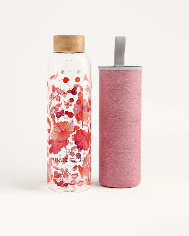 Waterdrop Edition Glass Glasflasche 600 ml Borosilikatglas