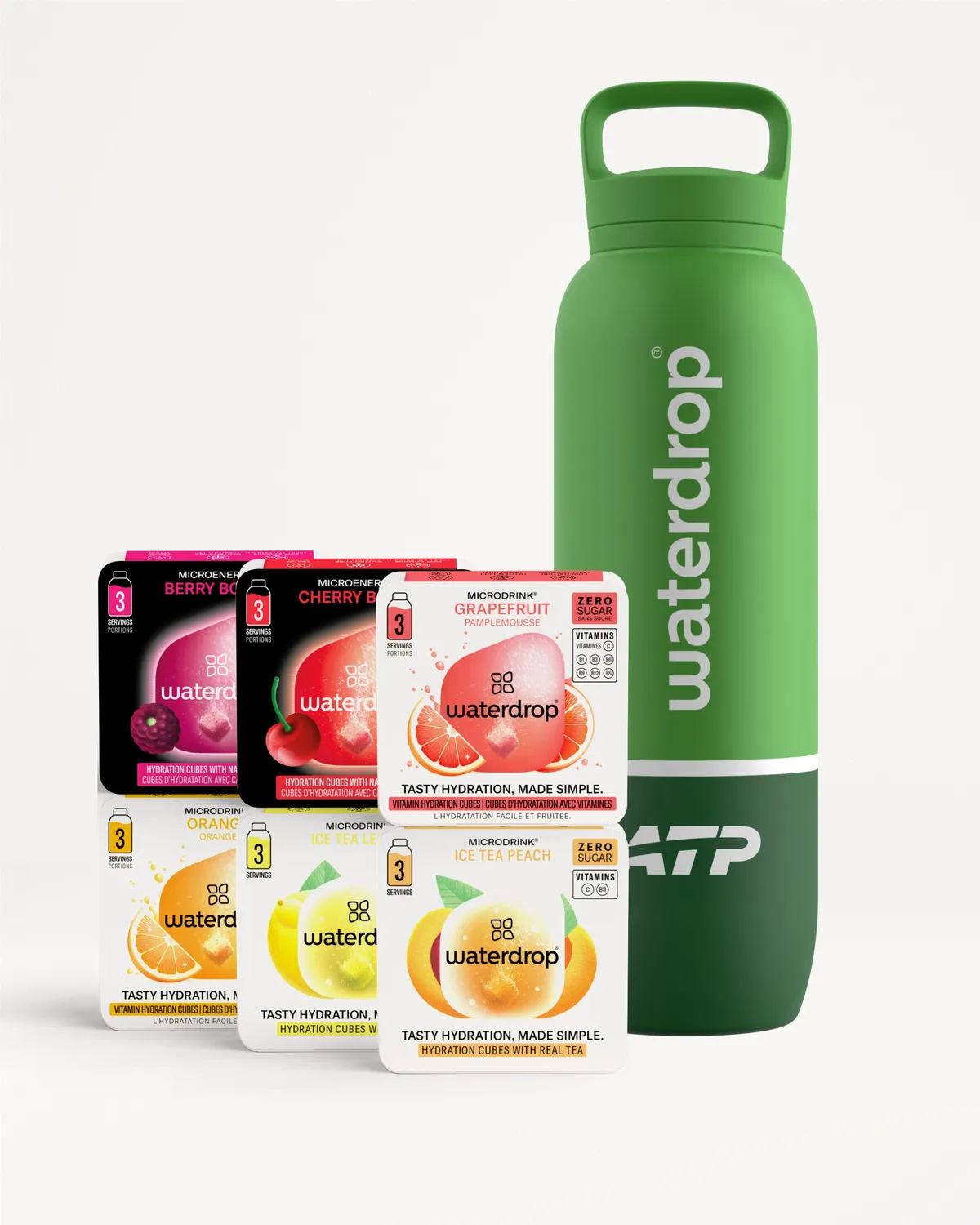 Waterdrop ATP Probierpaket Microdrink Set mit Thermoflasche