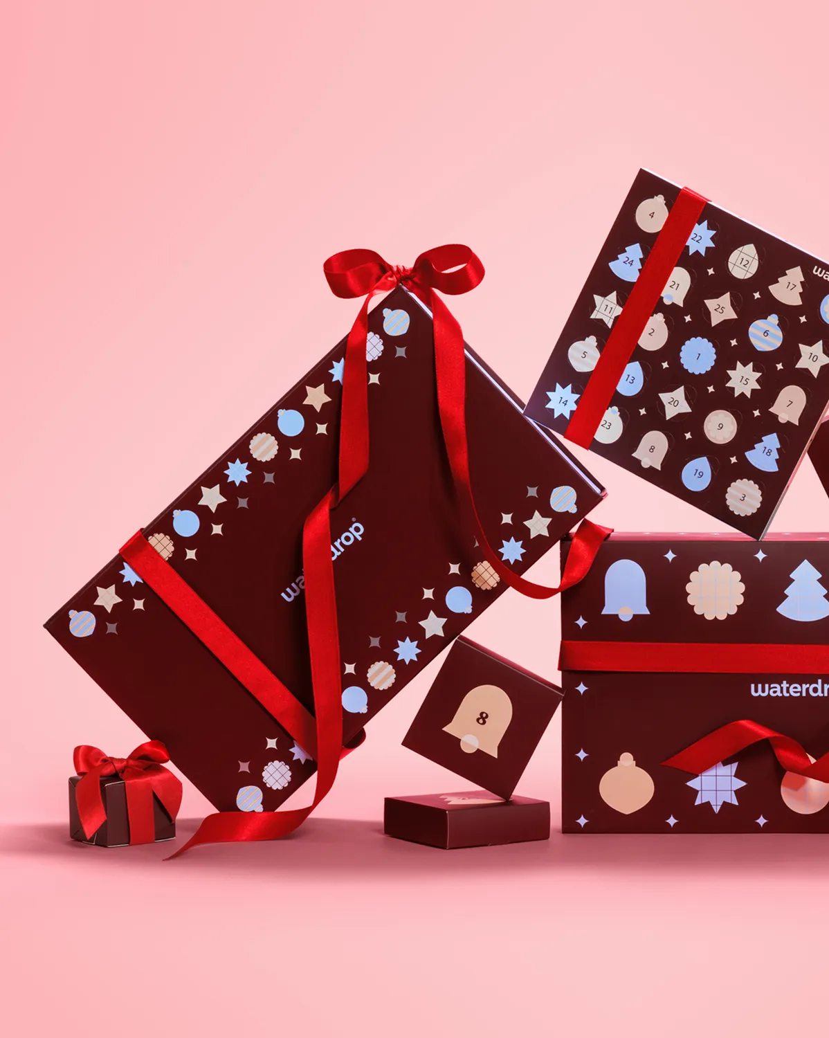 Waterdrop Adventskalender Set Getränkewürfel 49 Türchen Geschenkset