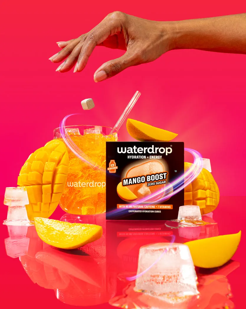 Waterdrop MANGO BOOST Microdrink 12er-Pack mit Guayusa