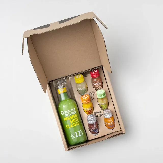 Klosterkitchen Sommer Geschenkbox Ingwer Shots 18 Portionen