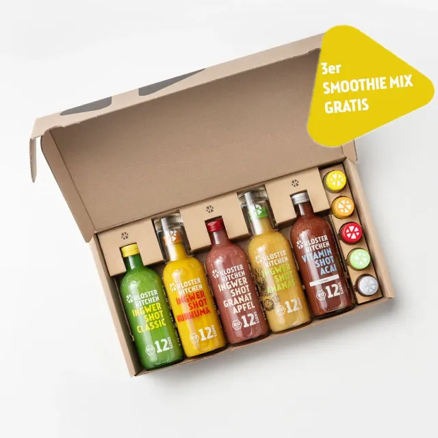 Klosterkitchen Probierset L Ingwer Shot Set 65 Shots Bio
