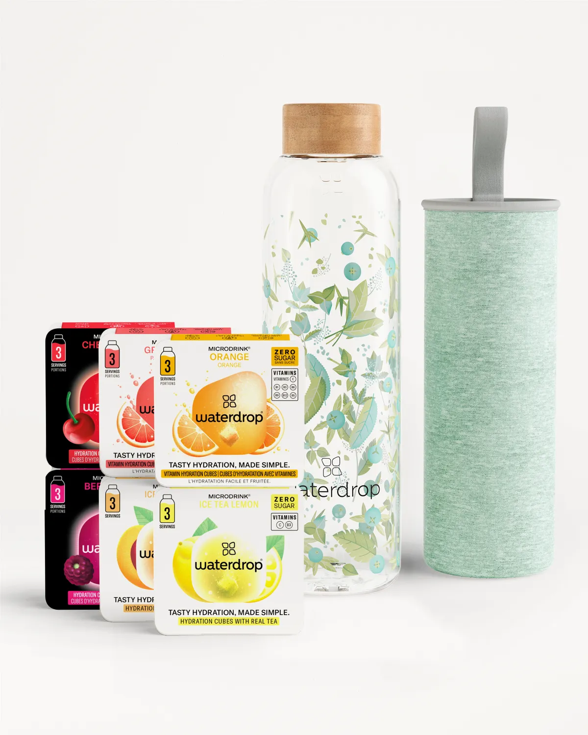Waterdrop Starter Set Glass Trinkflasche