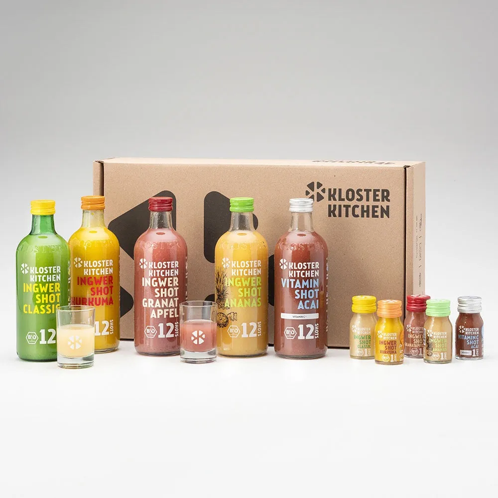 Klosterkitchen Probierset Ingwer Shots trinkfertig