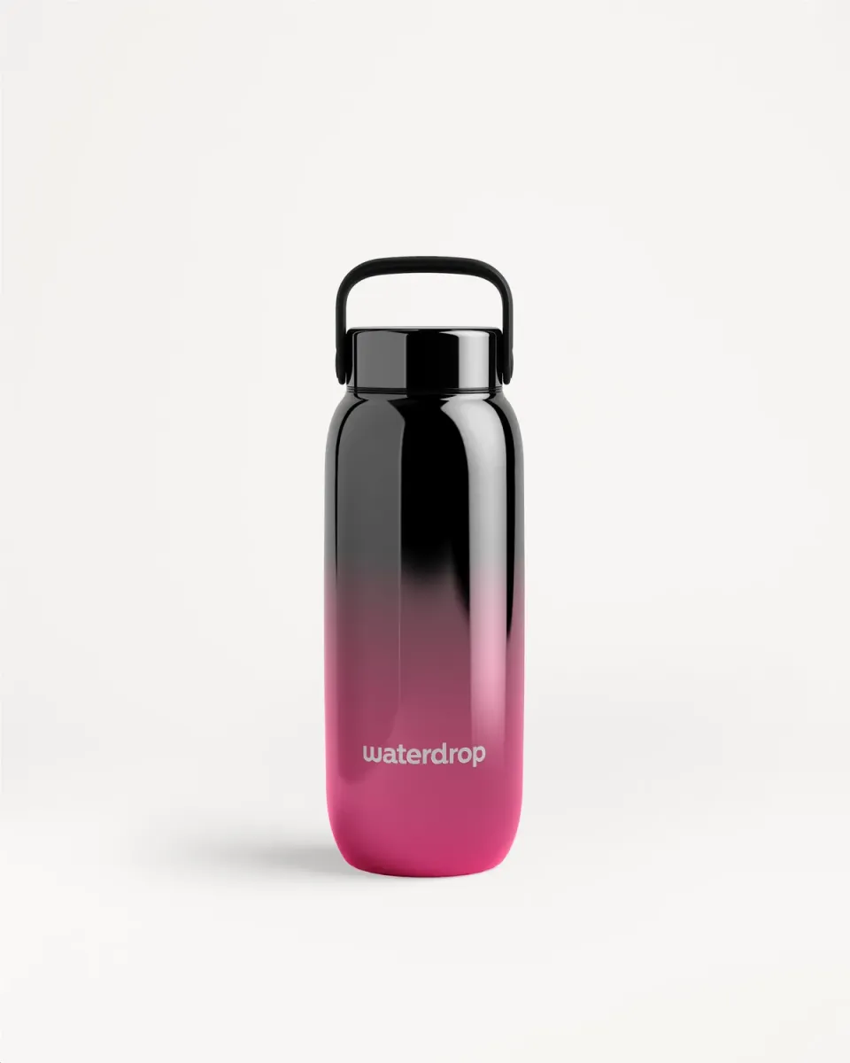 Waterdrop All-Purpose Thermo Trinkflasche Ombre Pink