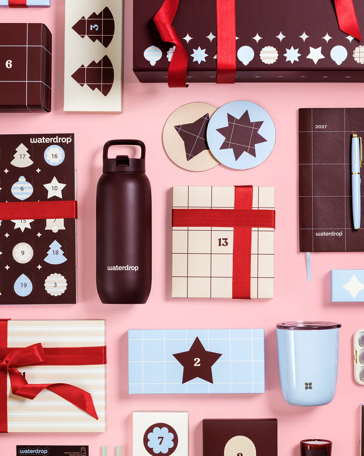 Waterdrop Adventskalender Set Getränkewürfel 49 Türchen Geschenkset